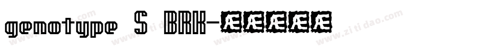 genotype S BRK字体转换
